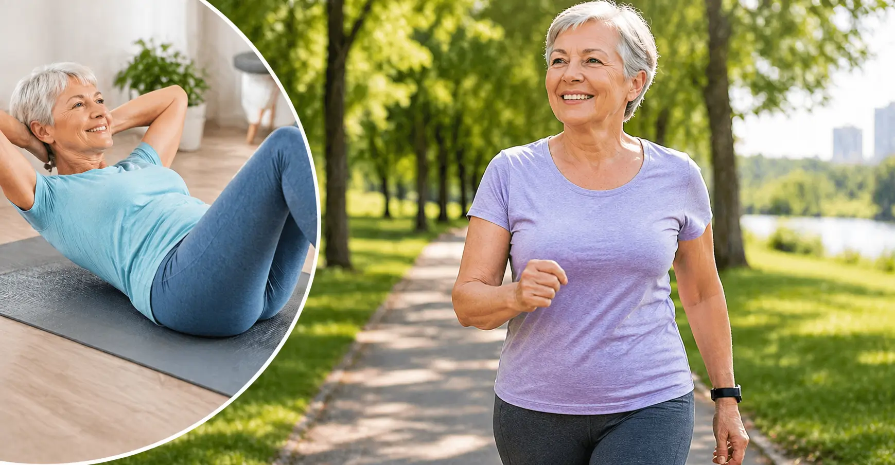 Exercício fácil para barriga depois dos 60